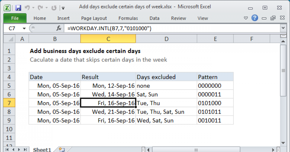 add-days-exclude-certain-days-of-week-excel-formula-exceljet